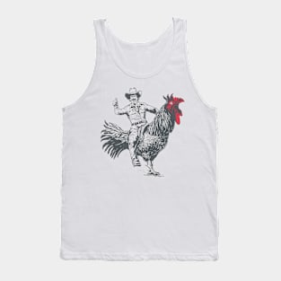 Cowboy Riding Chicken Tank Top